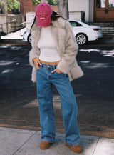 Jankins Low Rise Straight Leg Jeans Mid Wash