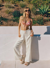 Louis Linen Blend Pants Off White