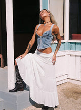 Miriah Maxi Skirt White Low Impact