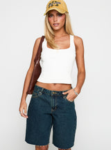 Cult Classic Longline Denim Shorts Vintage Wash