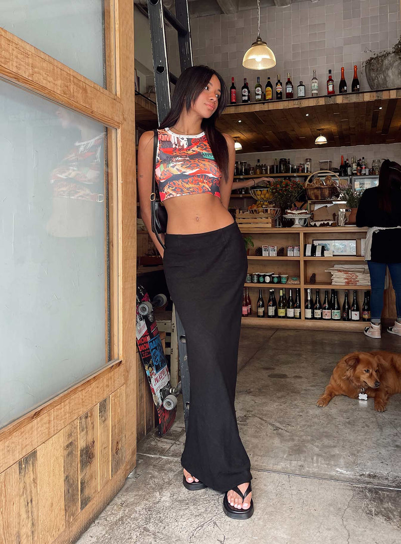 Jodie Maxi Skirt Black Petite