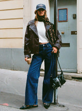 Shima Low Rise Straight Leg Jeans Mid Wash