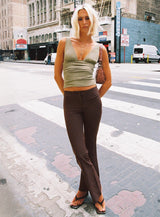 Sportia Flare Pants Brown