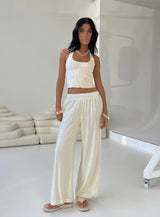 Louis Linen Blend Pants Off White