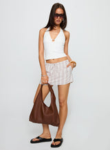 Hide And Seek Mini Skirt Beige Multi