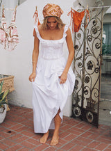 Valerio Maxi Skirt White