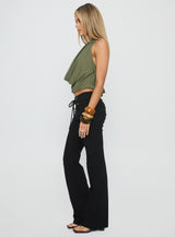 Twinflame Low Rise Hardware Pants Black