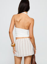 Hide And Seek Mini Skirt Beige Multi