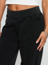 Summits Flared Track Pants Washed Black