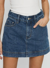 Gazelle Denim Skort Mid Wash