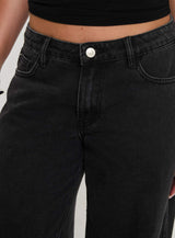 Ramos Low Rise Straight Leg Jeans Washed Black Petite