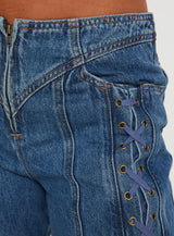 Day Dream Mid Rise Straight Leg Jeans Dark Blue Wash