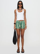 Salt Air Shorts Green / Cream Stripe
