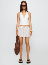 Hide And Seek Mini Skirt Beige Multi