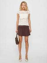 Chevelle Jersey Mini Skirt Chocolate