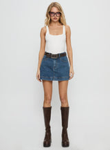 Gazelle Denim Skort Mid Wash