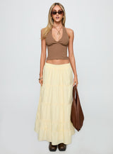 Garden Party Maxi Skirt Lemon