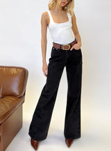 Maple Flare Jeans Washed Black