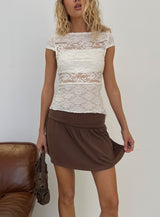 Chevelle Jersey Mini Skirt Chocolate