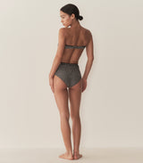 ALEX HIGH WAIST BIKINI BOTTOM -- LA MADDALENA GINGHAM