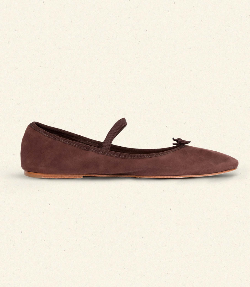 ELENI MARY JANE -- CHOCOLATE SUEDE