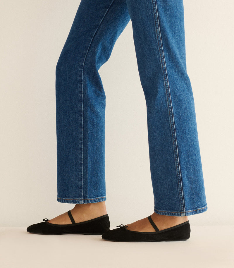 ELENI MARY JANE -- BLACK SUEDE