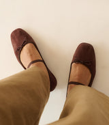ELENI MARY JANE -- CHOCOLATE SUEDE