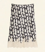 ELOWETTE SKIRT -- NOIR FLEURS D'ANEMONE