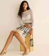 ELOWETTE SKIRT -- NOIR FLEURS D'ANEMONE
