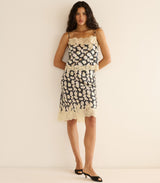 ELOWETTE SKIRT -- NOIR FLEURS D'ANEMONE