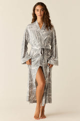 Kaia Cloud Jersey Kimono Robe in Whisper