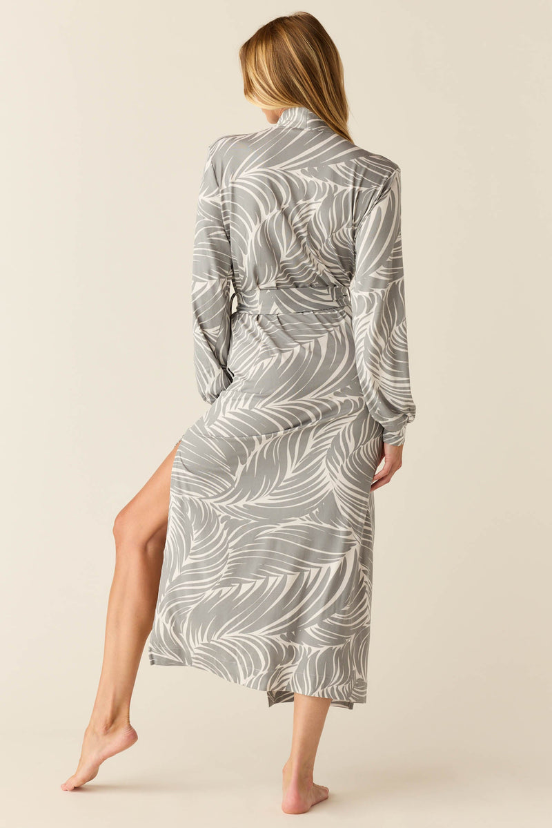 Skyler Cloud Jersey Banded Long Robe in Whisper