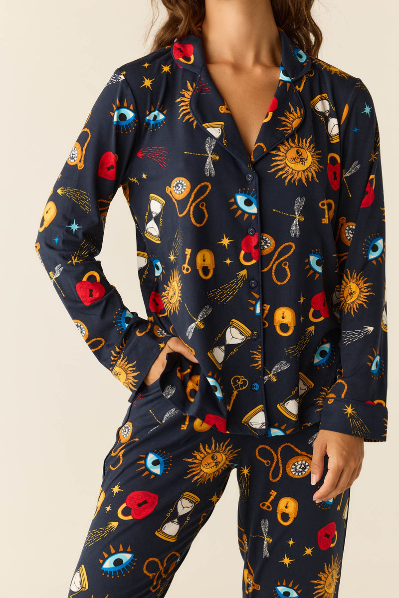Winter Cloud Jersey PJ Set in Mystic