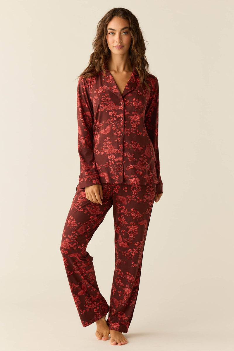 Winter Cloud Jersey PJ Set in Botanical