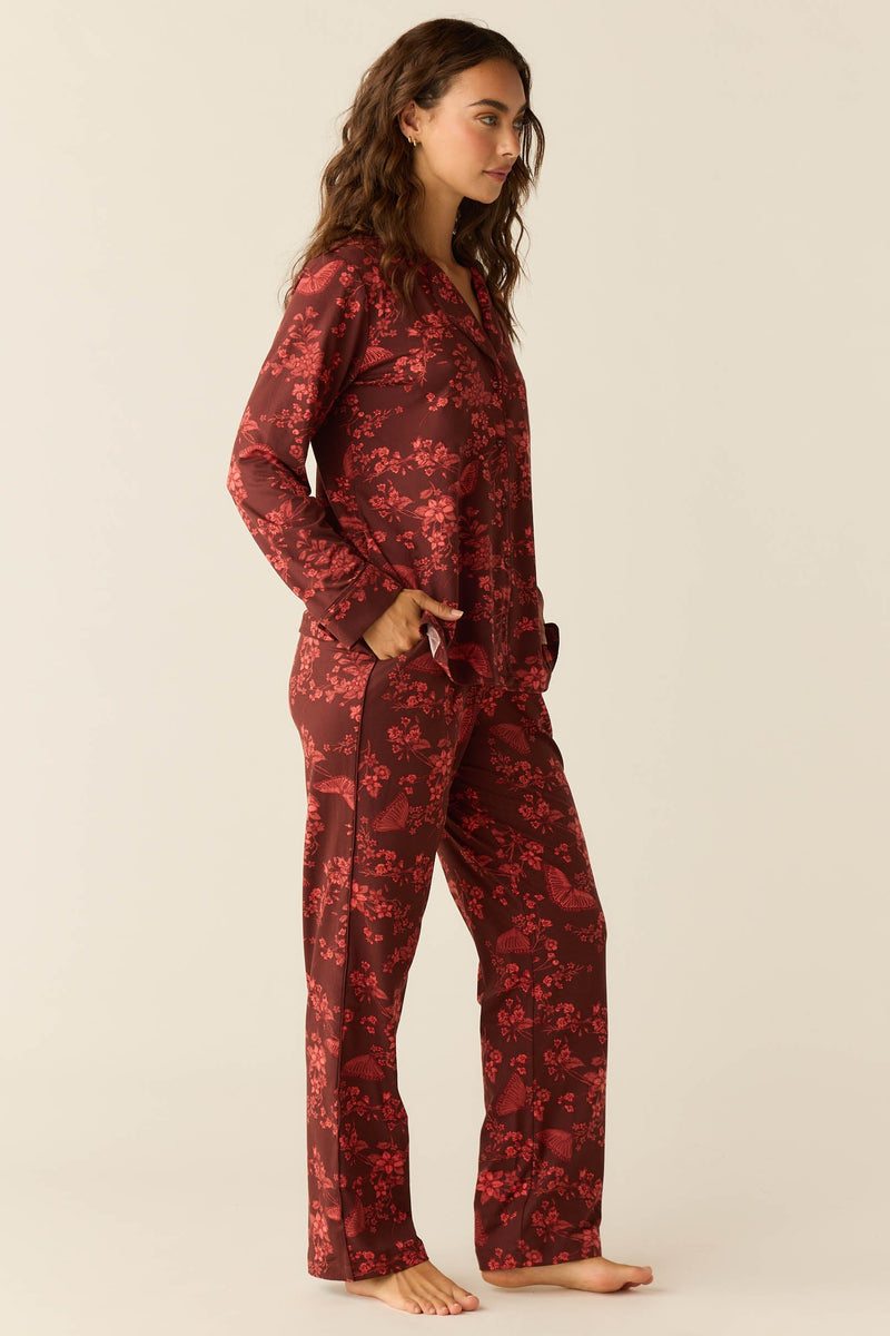 Winter Cloud Jersey PJ Set in Botanical