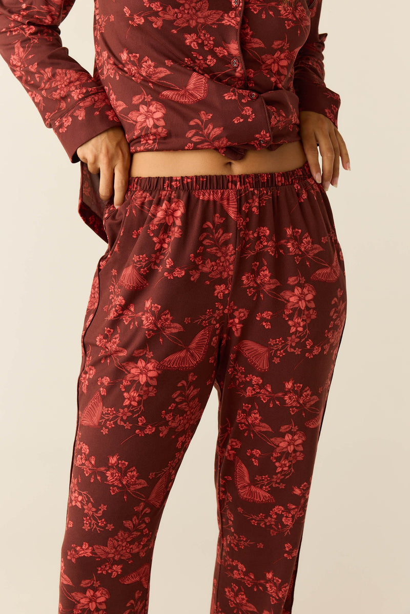 Winter Cloud Jersey PJ Set in Botanical