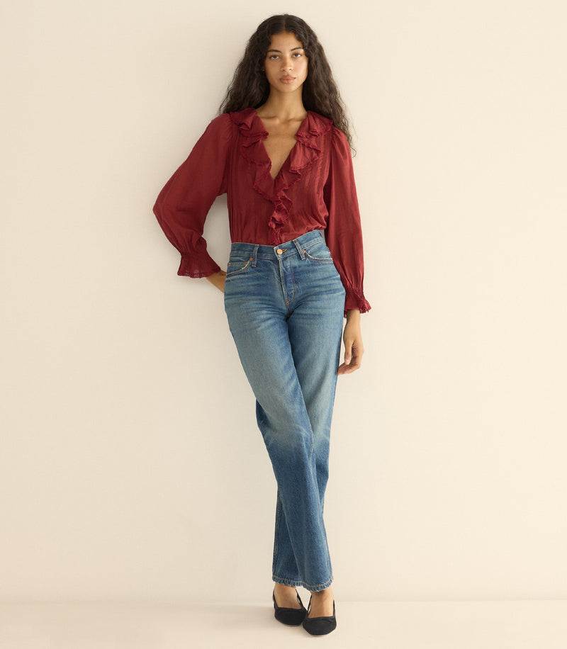 HARDY TOP -- DEEP CRIMSON