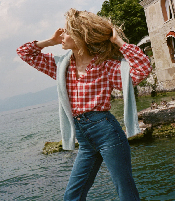 HOLDE TOP -- ALSACE PLAID