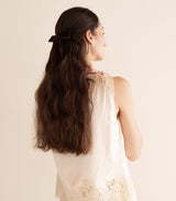 LALA BOW BARRETTE -- CHOCOLATE VELVET