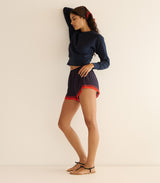 LOREN SHORT -- NAVY COLETTE DOT