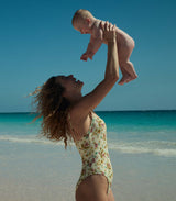 MARBELLA MAILLOT -- CITRON PANSY FLORAL