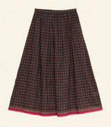 MARICETTE SKIRT -- NOIR MONTMARTRE FOULARD