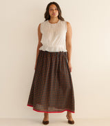 MARICETTE SKIRT -- NOIR MONTMARTRE FOULARD