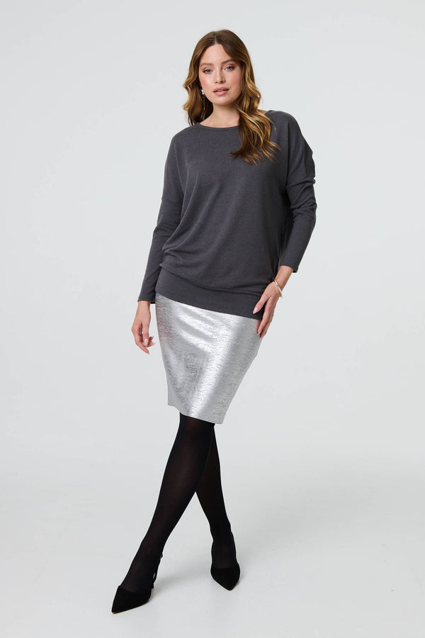Drop Shoulder Relaxed Knit Top