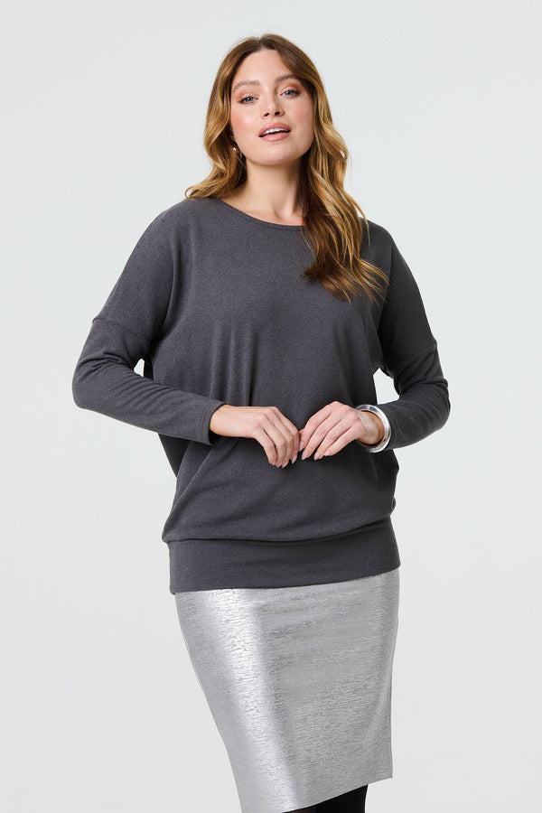 Drop Shoulder Relaxed Knit Top