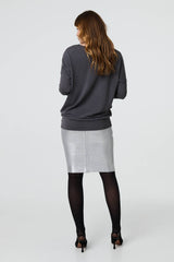 Drop Shoulder Relaxed Knit Top
