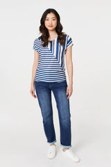 Striped Short Sleeve Relaxed T-Shirt
