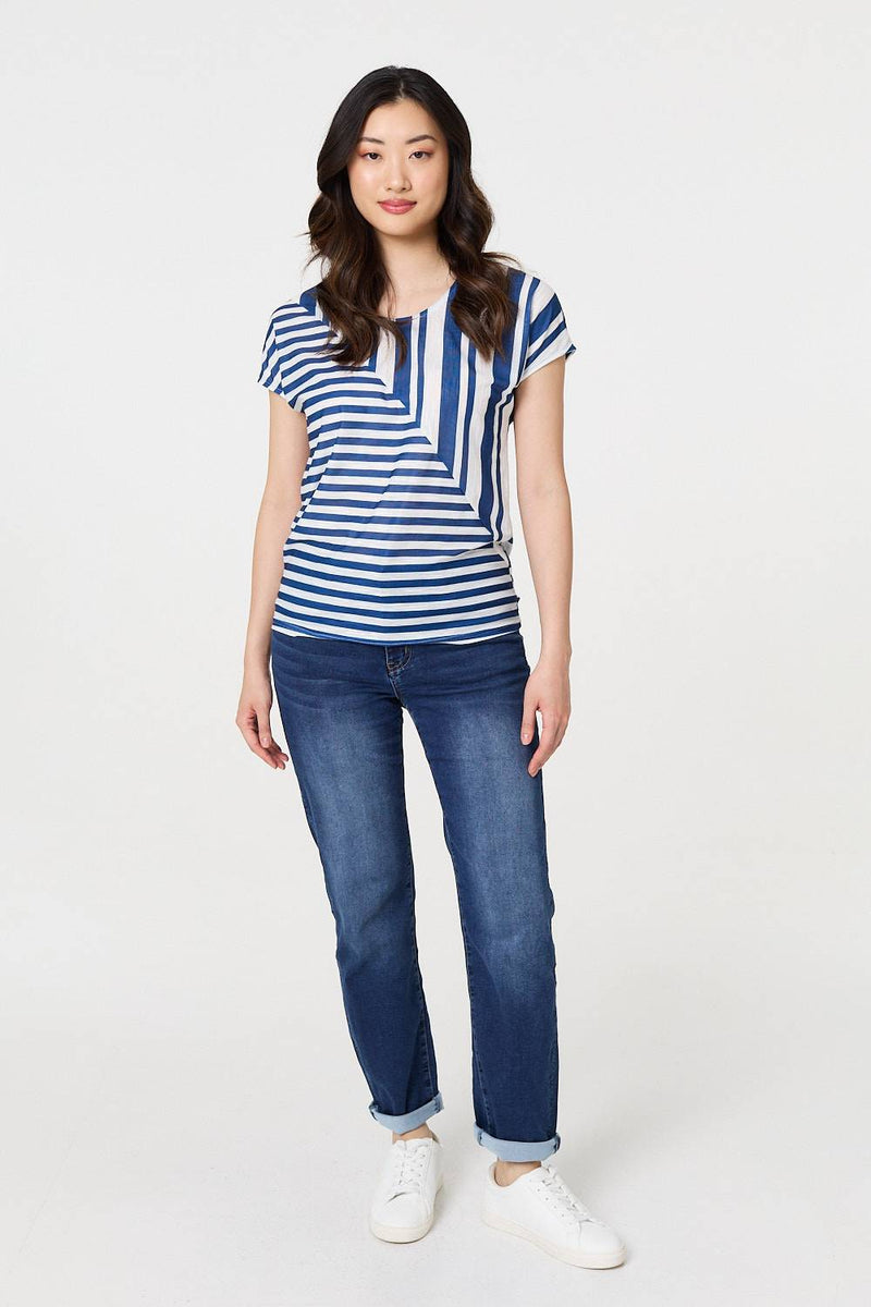 Striped Short Sleeve Relaxed T-Shirt