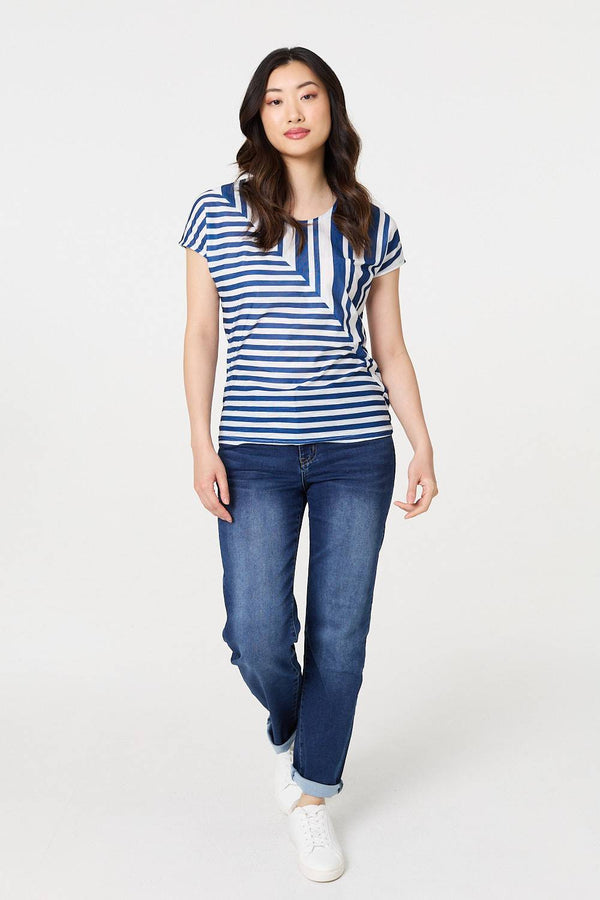 Striped Short Sleeve Relaxed T-Shirt
