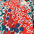 Ditsy Floral Faux Wrap V-Neck Top